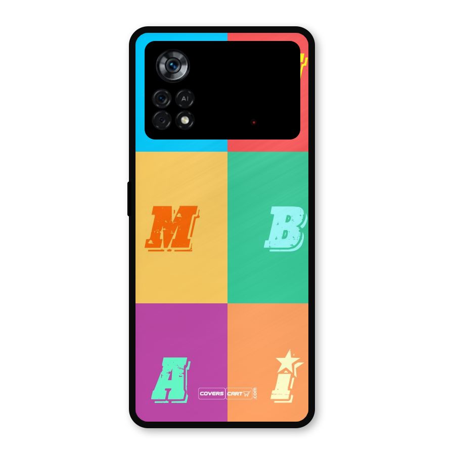 Mumbai Alphabets Metal Back Case for Poco X4 Pro 5G