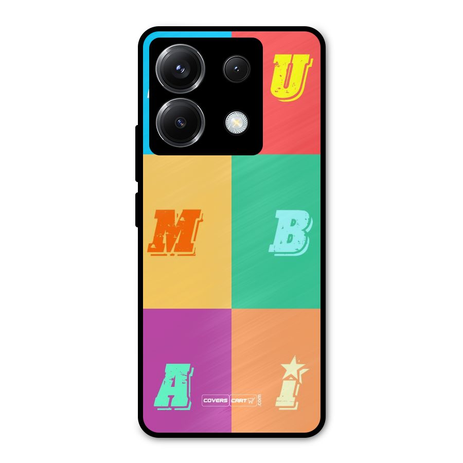 Mumbai Alphabets Metal Back Case for Poco X6