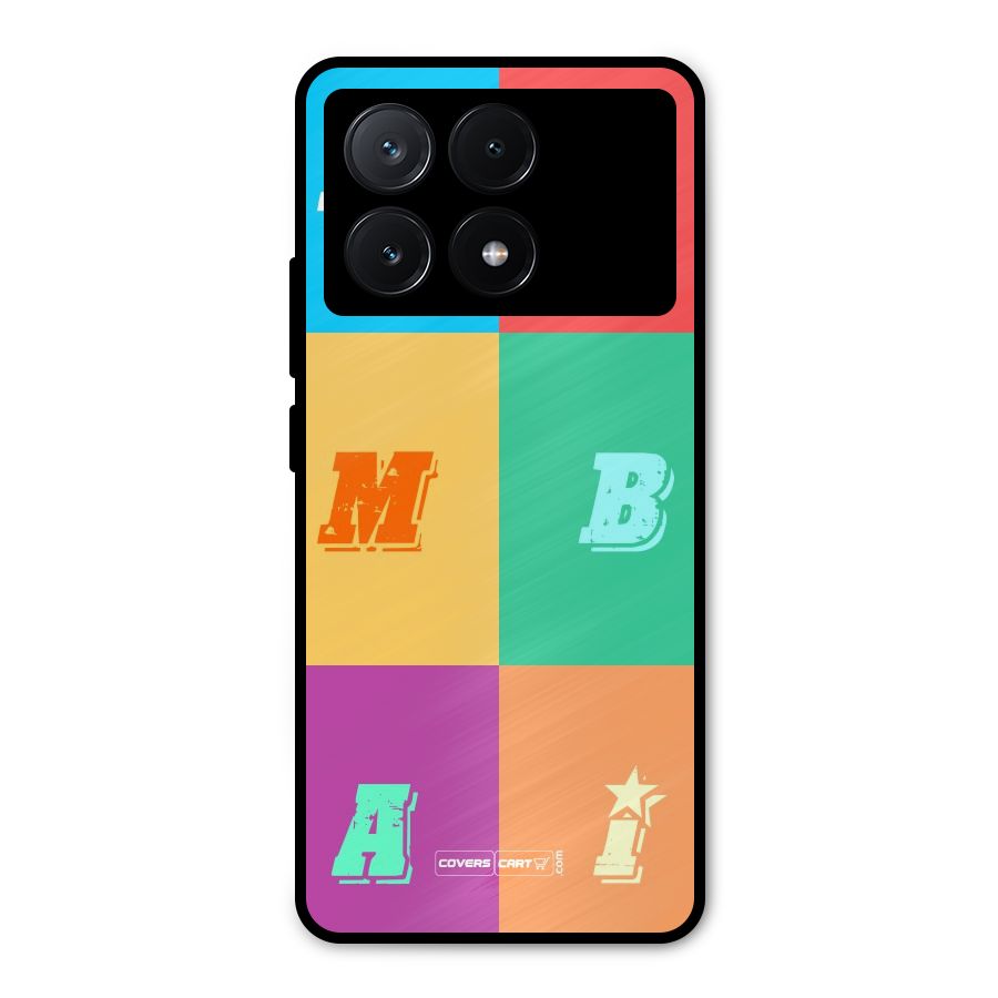 Mumbai Alphabets Metal Back Case for Poco X6 Pro