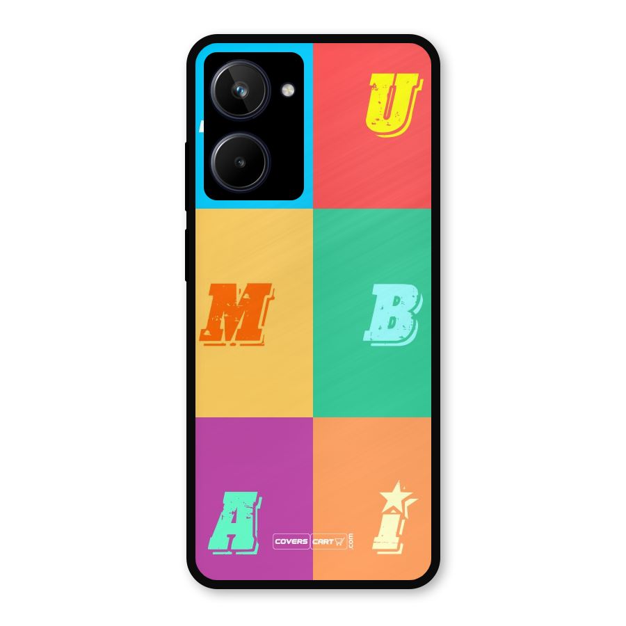 Mumbai Alphabets Metal Back Case for Realme 10