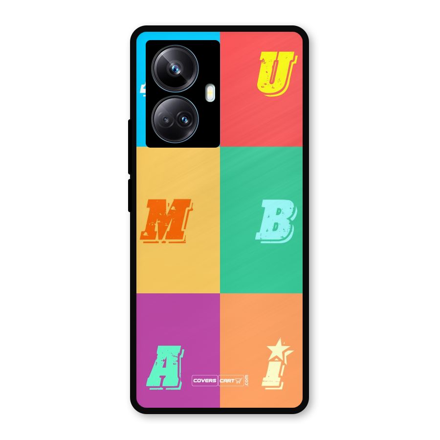 Mumbai Alphabets Metal Back Case for Realme 10 Pro Plus