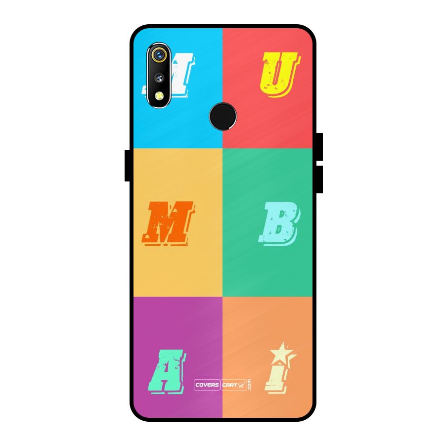 Mumbai Alphabets Metal Back Case for Realme 3i