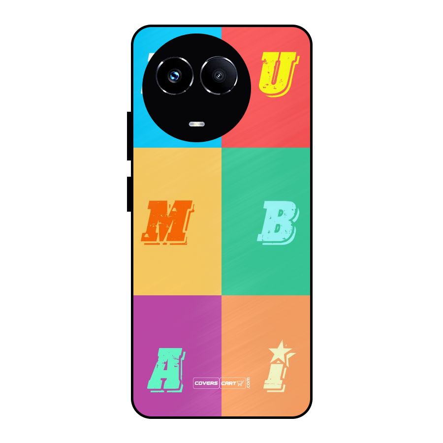 Mumbai Alphabets Metal Back Case for Realme Narzo 60X