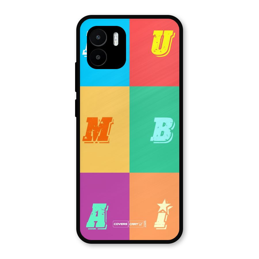 Mumbai Alphabets Metal Back Case for Redmi A2