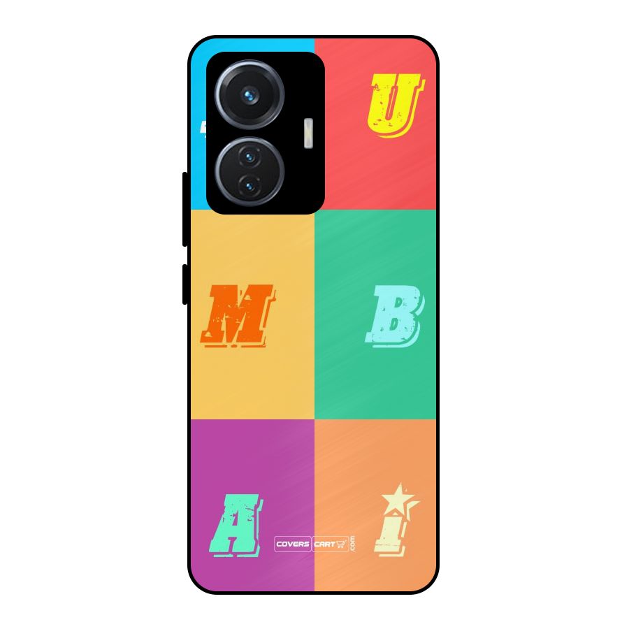 Mumbai Alphabets Metal Back Case for Vivo T1 44W