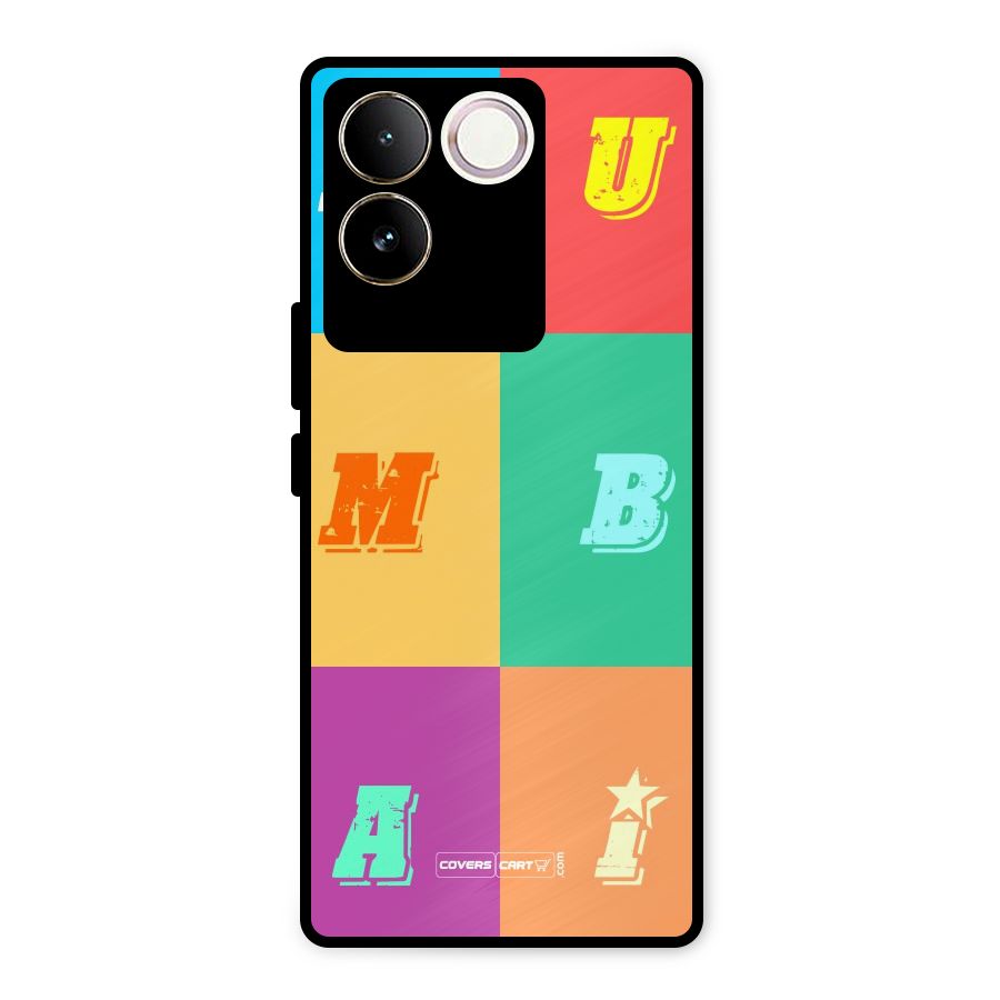 Mumbai Alphabets Metal Back Case for Vivo T2 Pro