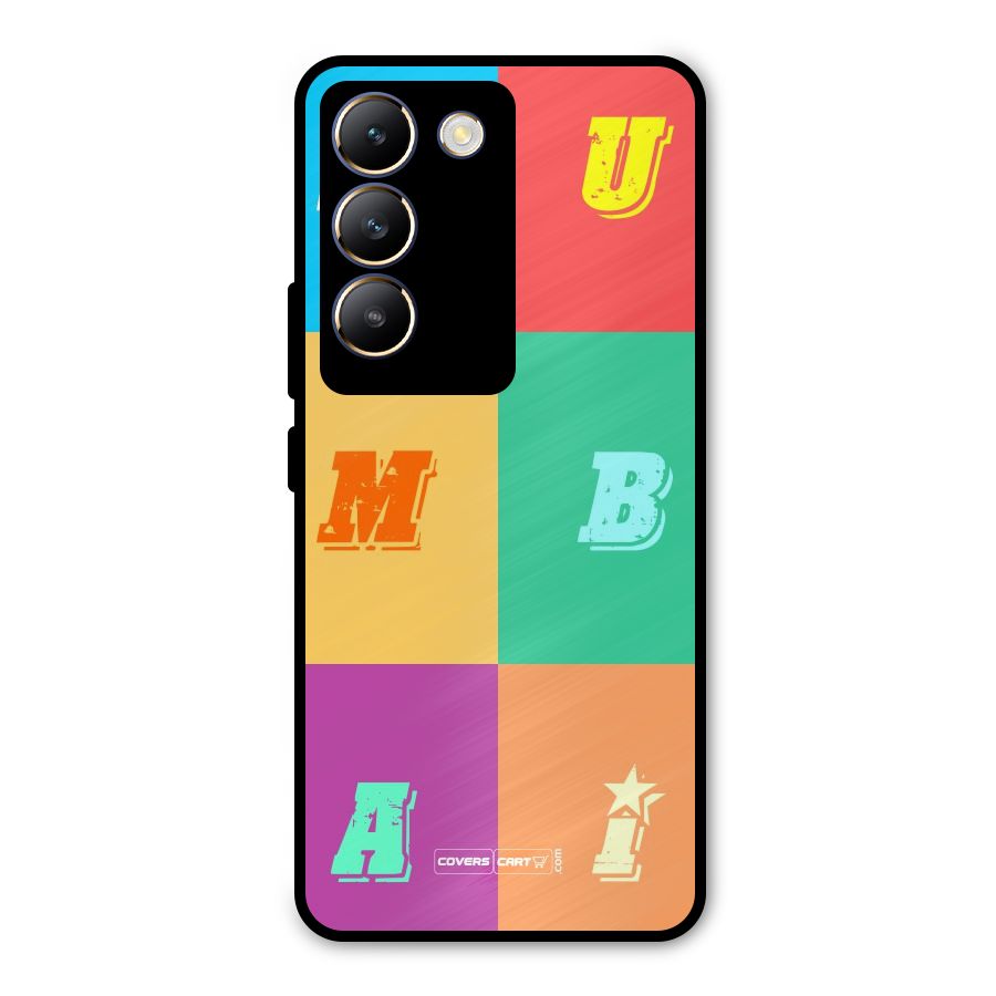Mumbai Alphabets Metal Back Case for Vivo T3 5G