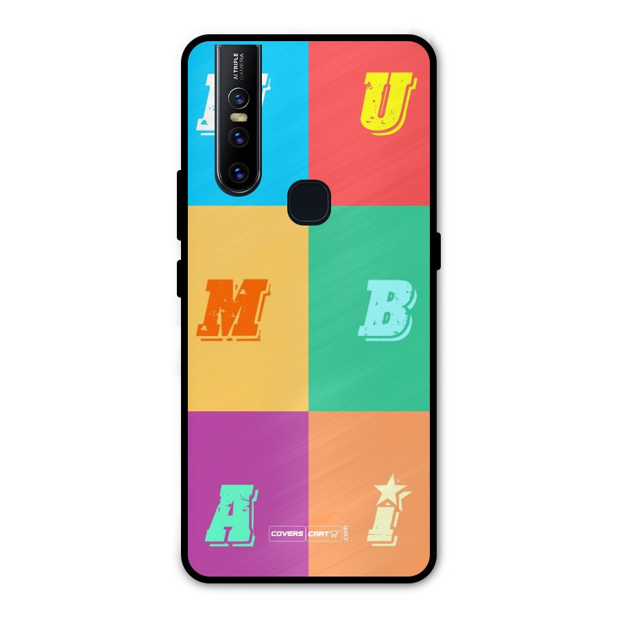Mumbai Alphabets Metal Back Case for Vivo V15