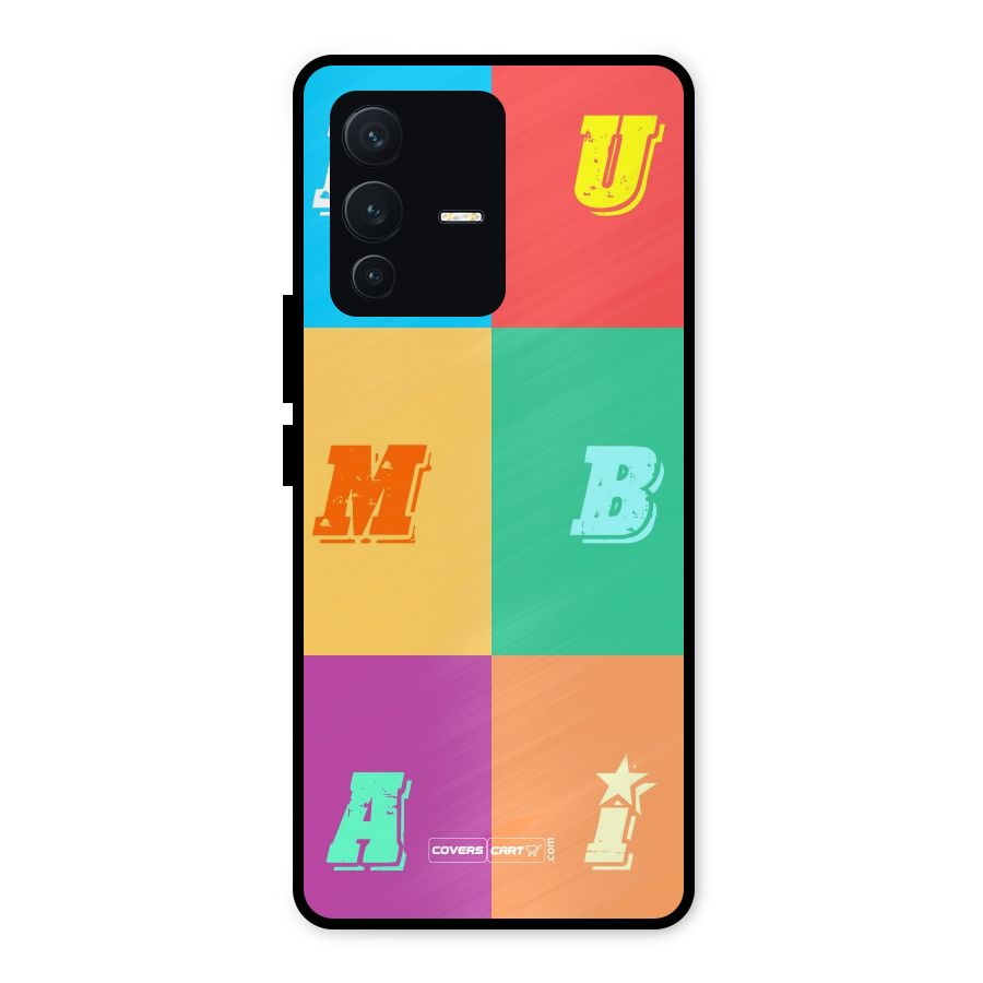 Mumbai Alphabets Metal Back Case for Vivo V23 5G