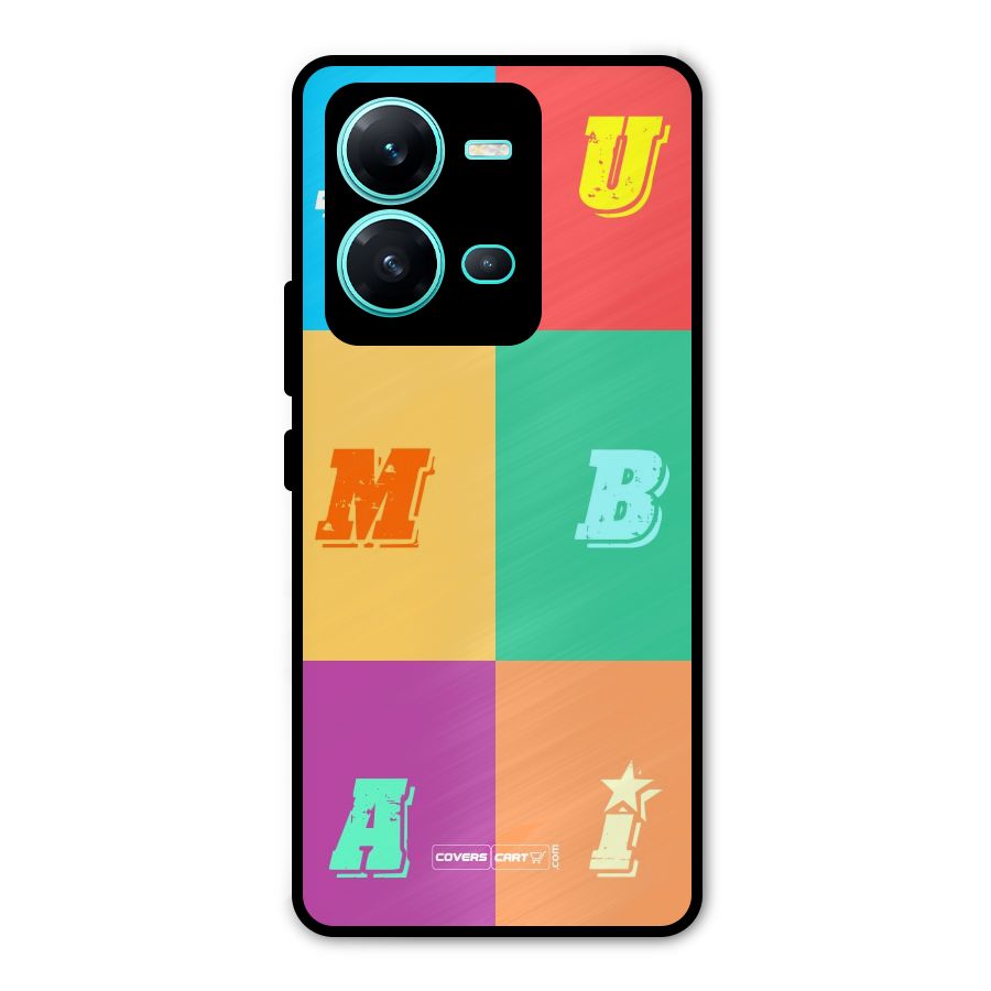 Mumbai Alphabets Metal Back Case for Vivo V25