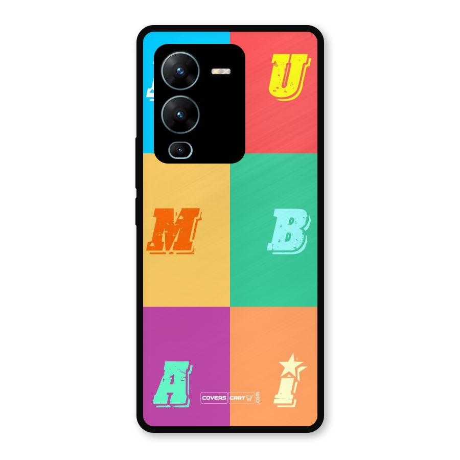 Mumbai Alphabets Metal Back Case for Vivo V25 Pro