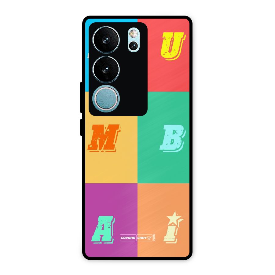 Mumbai Alphabets Metal Back Case for Vivo V29