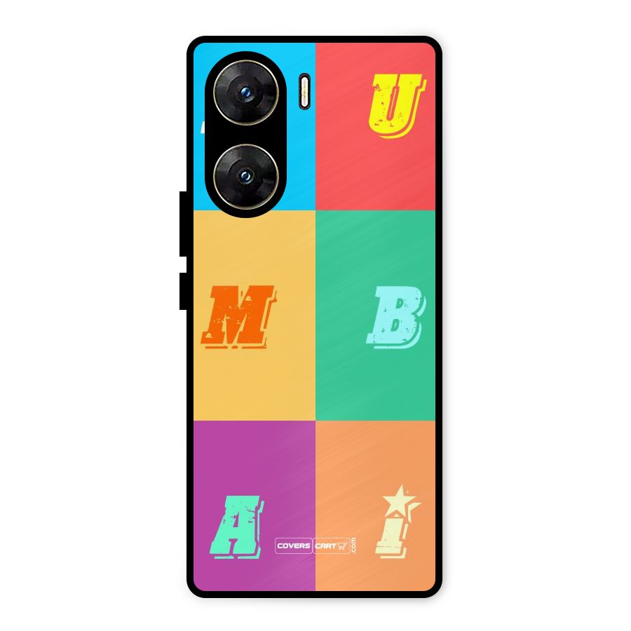 Mumbai Alphabets Metal Back Case for Vivo V29e