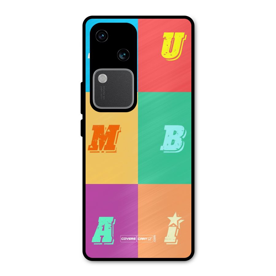 Mumbai Alphabets Metal Back Case for Vivo V30