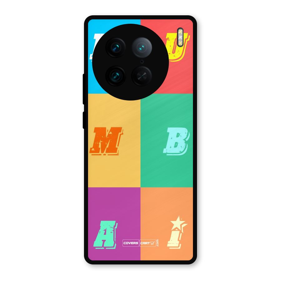 Mumbai Alphabets Metal Back Case for Vivo X90 Pro