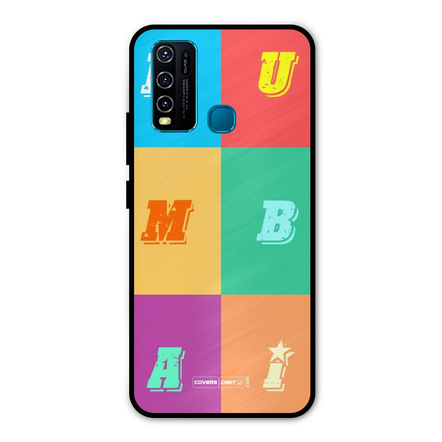 Mumbai Alphabets Metal Back Case for Vivo Y50