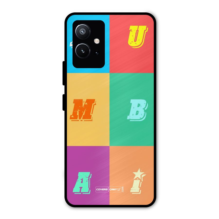 Mumbai Alphabets Metal Back Case for Vivo Y75 5G
