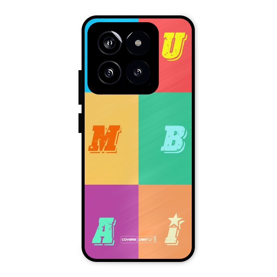 Mumbai Alphabets Metal Back Case for Xiaomi 14