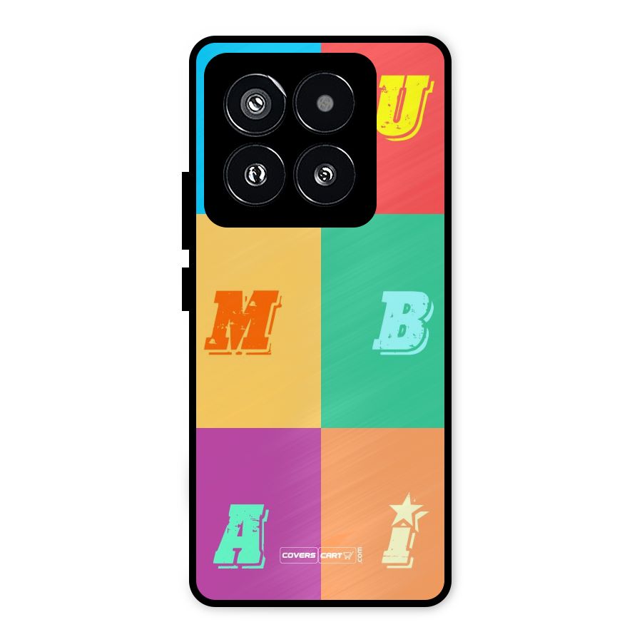 Mumbai Alphabets Metal Back Case for Xiaomi 14 Pro