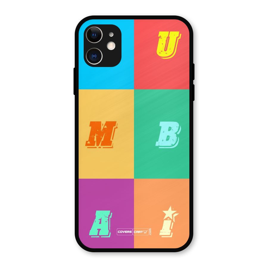 Mumbai Alphabets Metal Back Case for iPhone 11