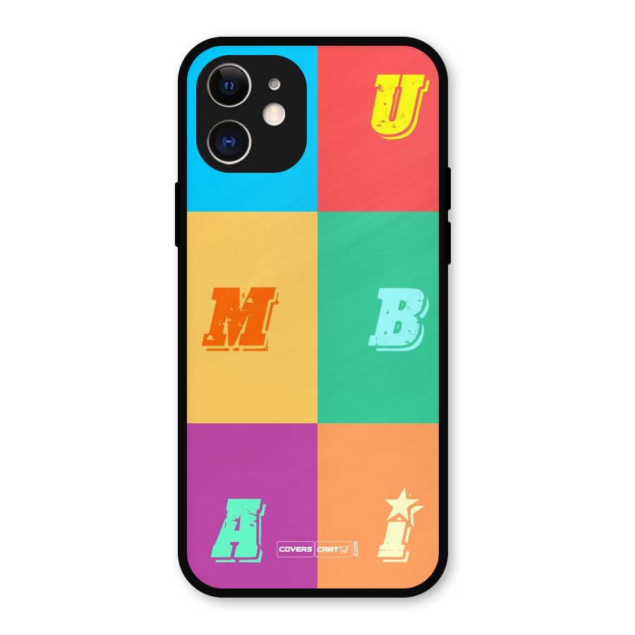 Mumbai Alphabets Metal Back Case for iPhone 12