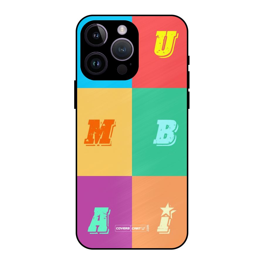 Mumbai Alphabets Metal Back Case for iPhone 14 Pro Max