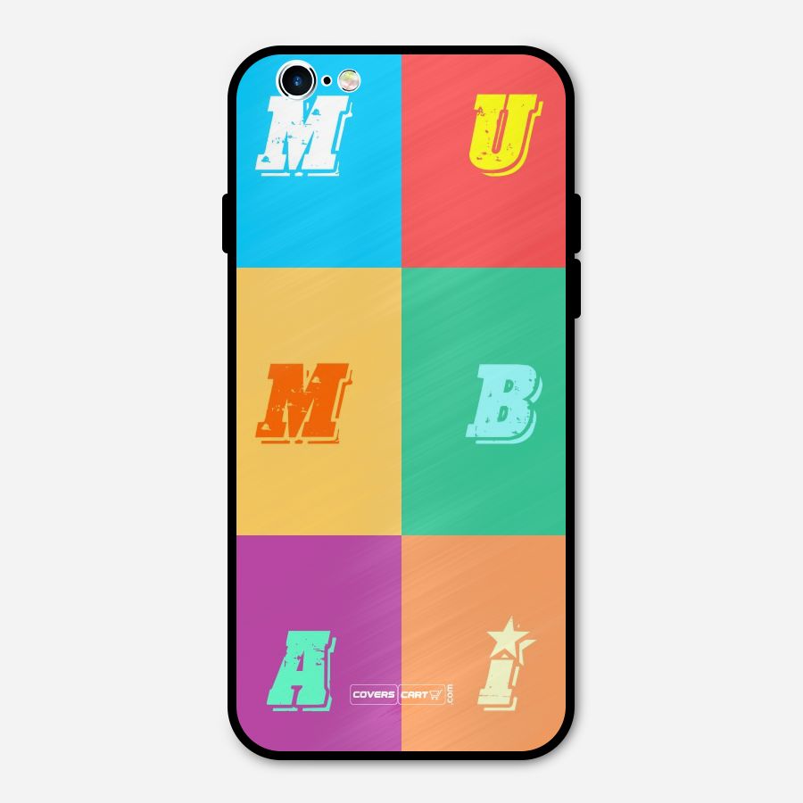 Mumbai Alphabets Metal Back Case for iPhone 6 6s