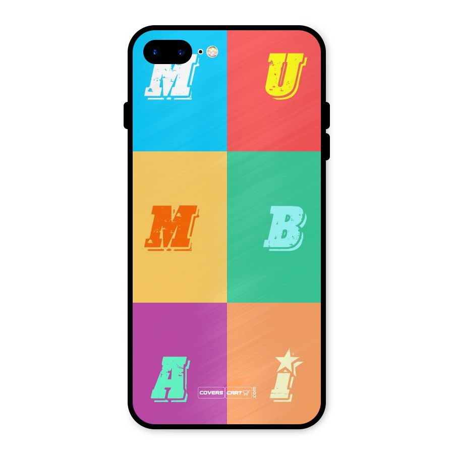 Mumbai Alphabets Metal Back Case for iPhone 8 Plus