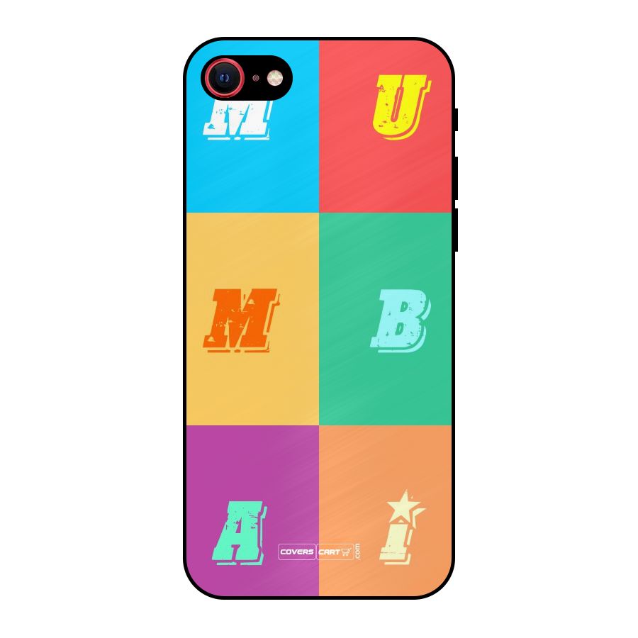 Mumbai Alphabets Metal Back Case for iPhone SE 2020