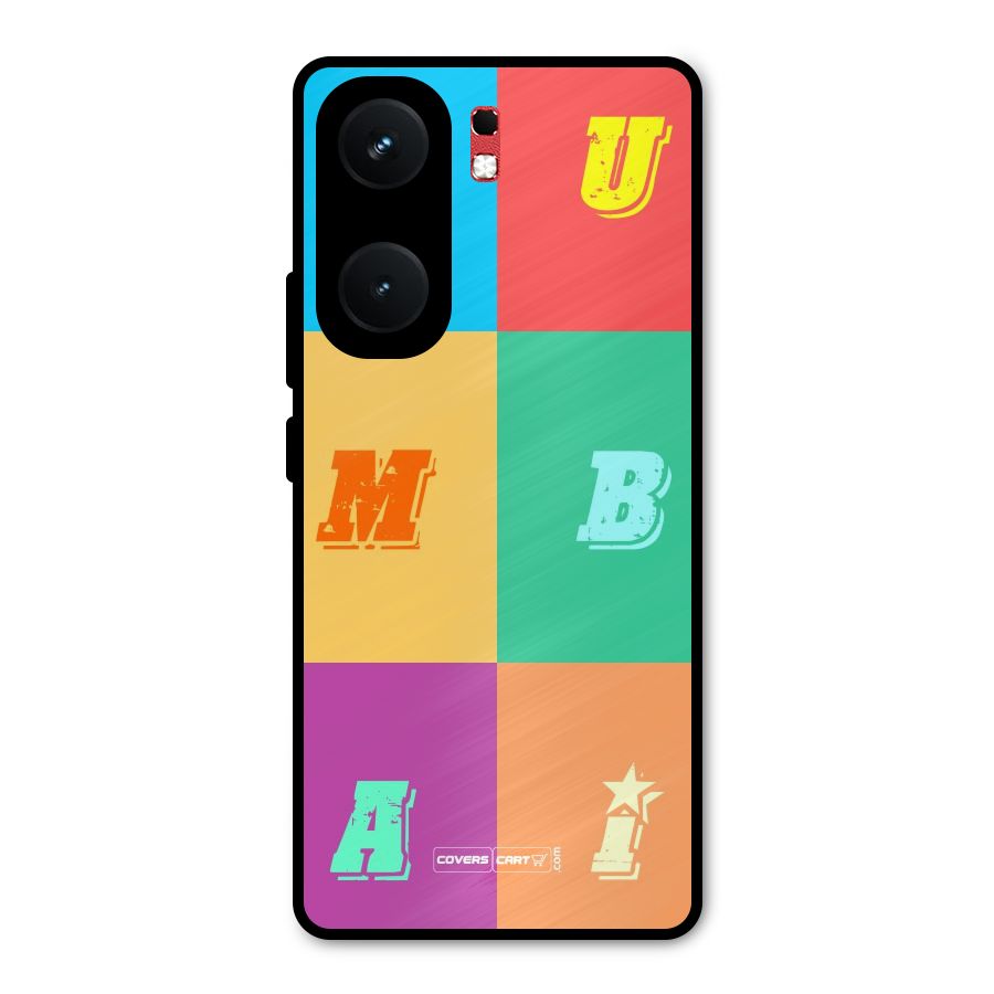 Mumbai Alphabets Metal Back Case for iQOO Neo 9 Pro