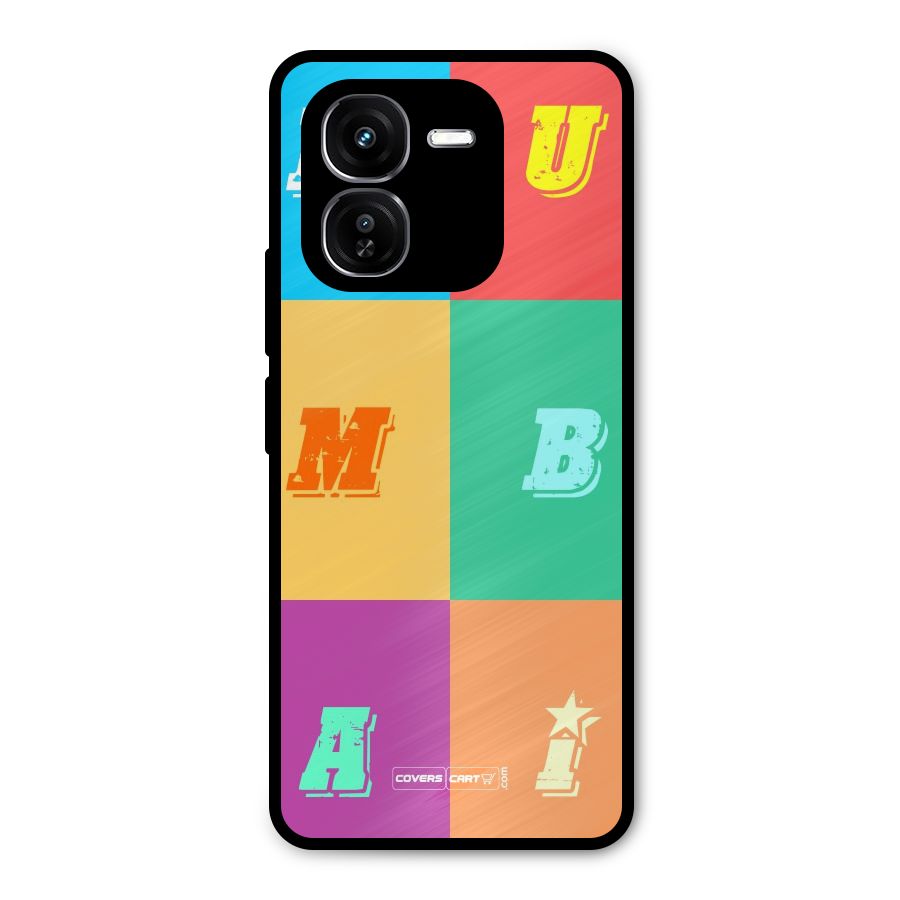 Mumbai Alphabets Metal Back Case for iQOO Z9x