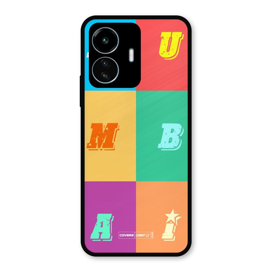 Mumbai Alphabets Metal Back Case for vivo iQOO Z6 Lite 5G