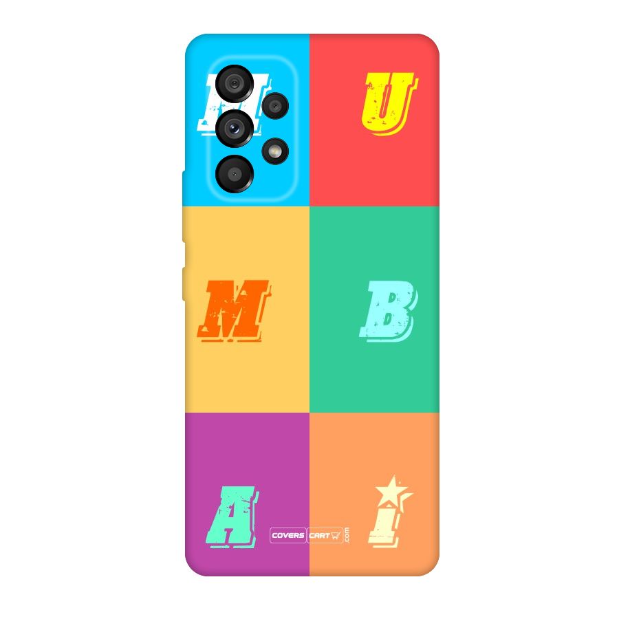 Mumbai Alphabets Original Polycarbonate Back Case for Galaxy A53 5G