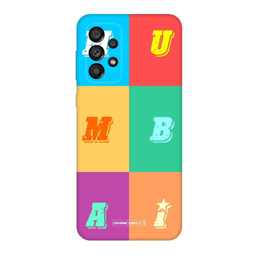 Mumbai Alphabets Original Polycarbonate Back Case for Galaxy A73 5G
