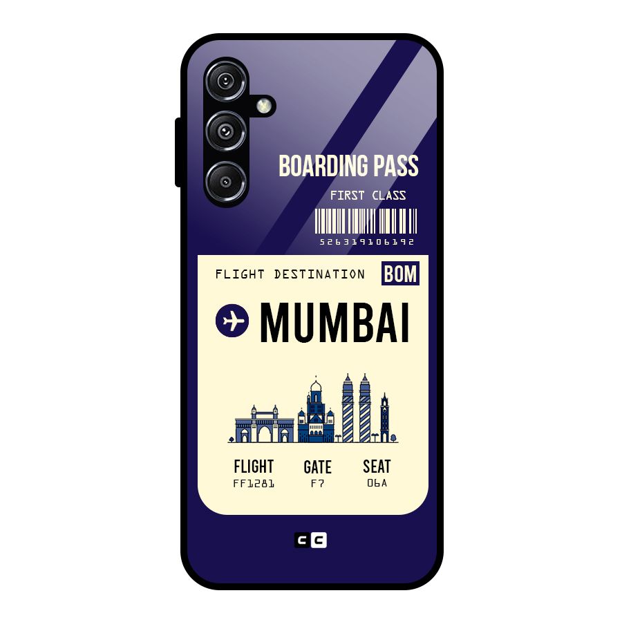 Mumbai Boarding Pass Glass Back Case for Galaxy M34 5G