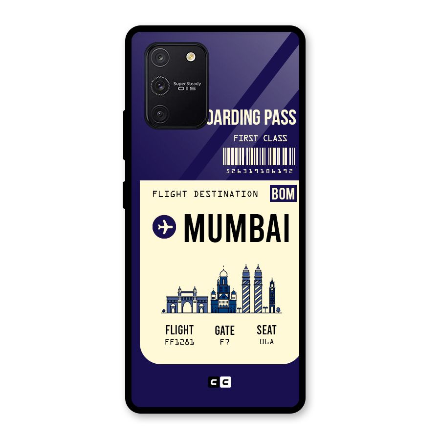 Mumbai Boarding Pass Glass Back Case for Galaxy S10 Lite