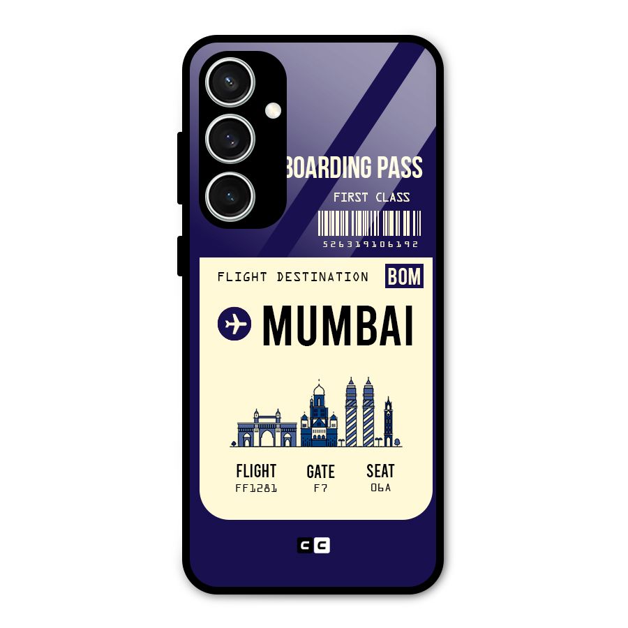 Mumbai Boarding Pass Glass Back Case for Galaxy S23 FE