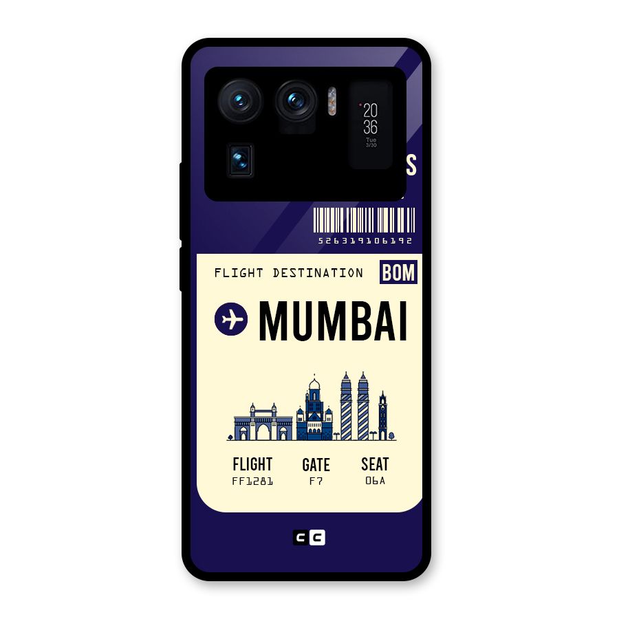 Mumbai Boarding Pass Glass Back Case for Mi 11 Ultra