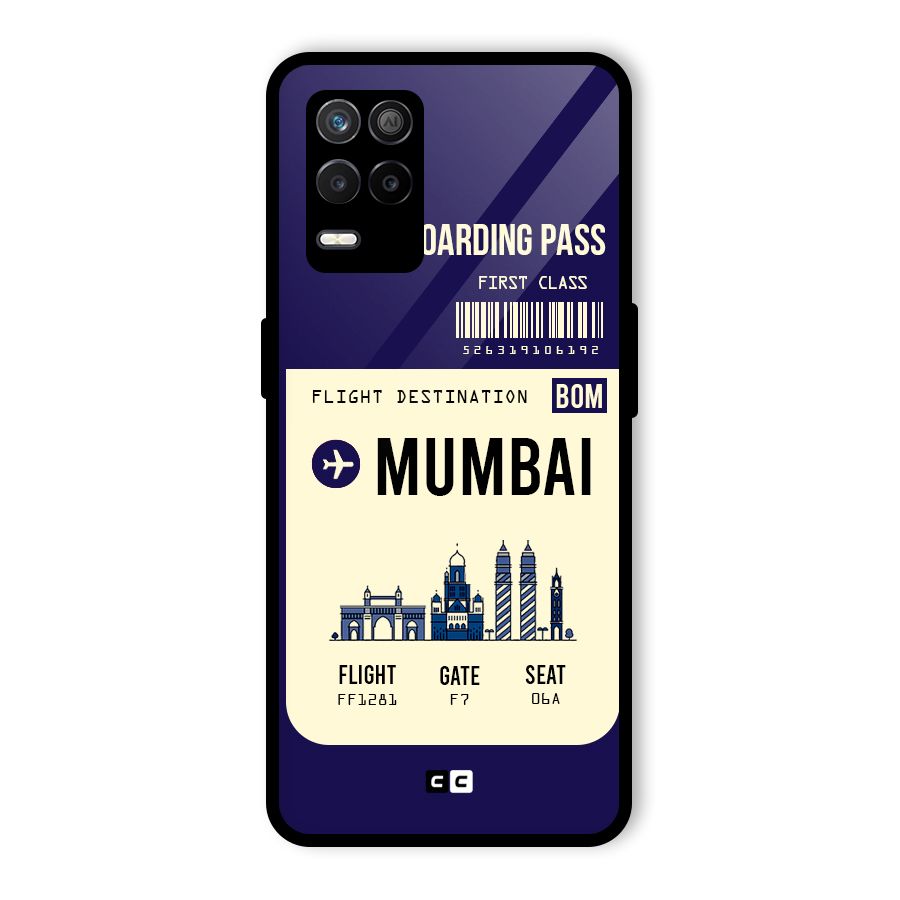 Mumbai Boarding Pass Glass Back Case for Realme 8s 5G