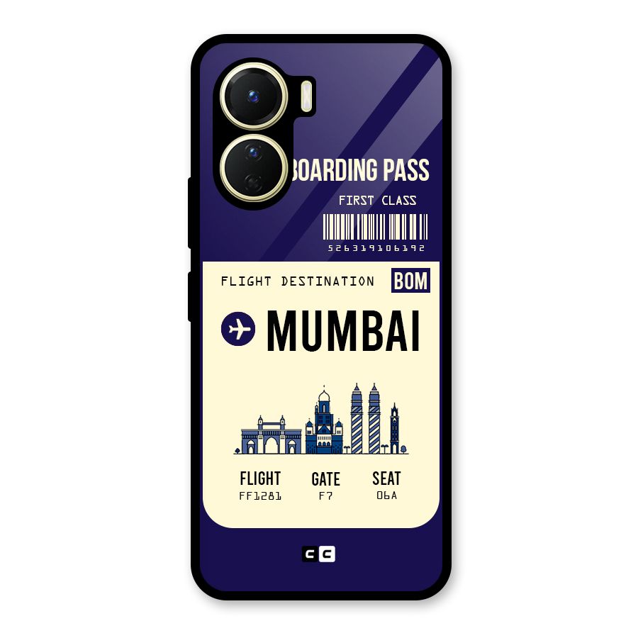Mumbai Boarding Pass Glass Back Case for Vivo Y56