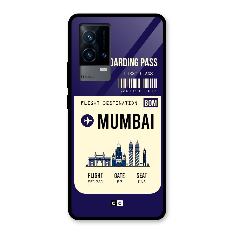 Mumbai Boarding Pass Glass Back Case for iQOO 9 5G