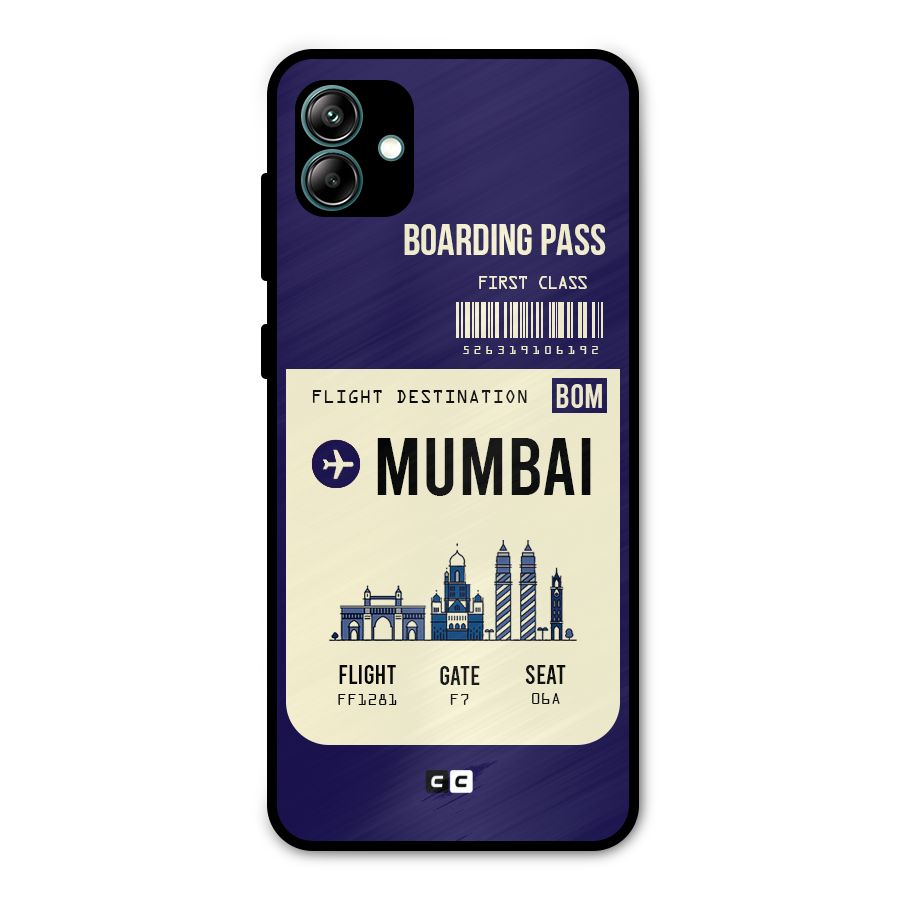Mumbai Boarding Pass Metal Back Case for Galaxy A04