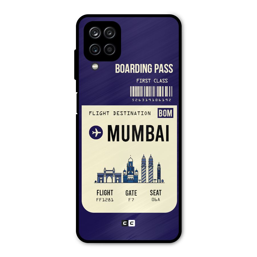Mumbai Boarding Pass Metal Back Case for Galaxy A12