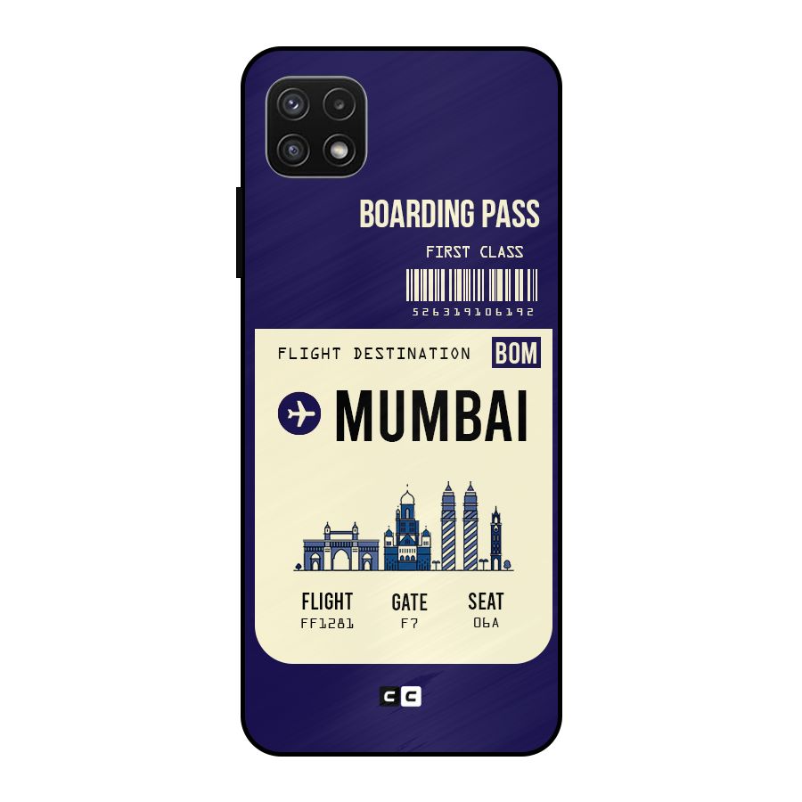 Mumbai Boarding Pass Metal Back Case for Galaxy A22 5G