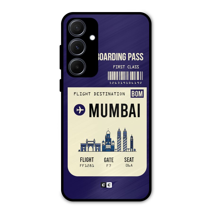 Mumbai Boarding Pass Metal Back Case for Galaxy A35