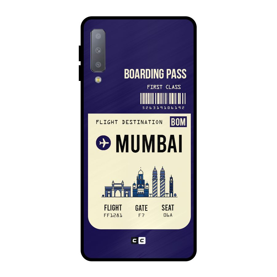 Mumbai Boarding Pass Metal Back Case for Galaxy A7 (2018)