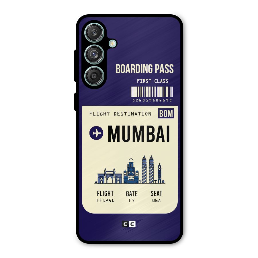 Mumbai Boarding Pass Metal Back Case for Galaxy M55 5G