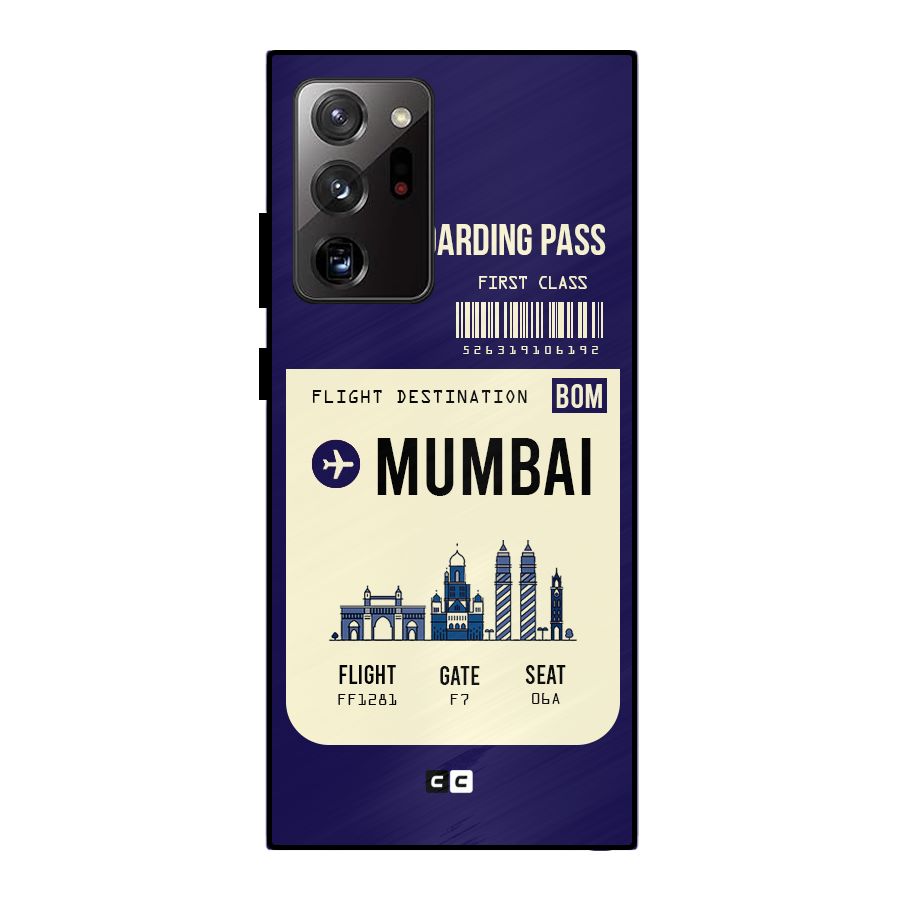 Mumbai Boarding Pass Metal Back Case for Galaxy Note 20 Ultra