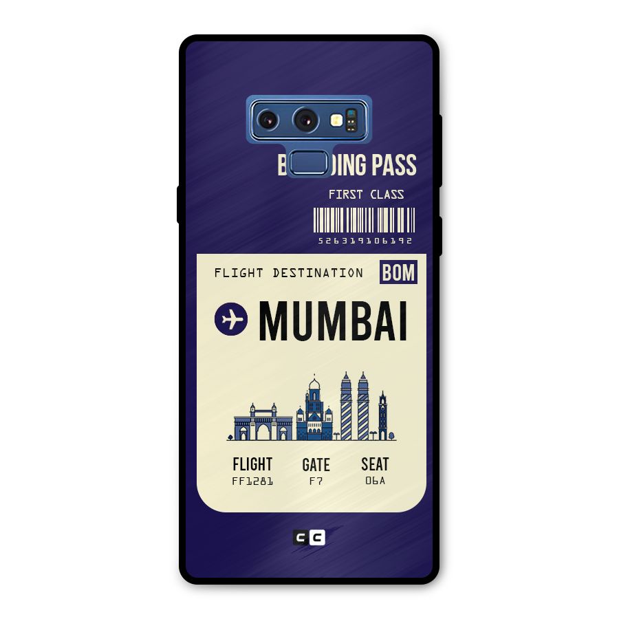 Mumbai Boarding Pass Metal Back Case for Galaxy Note 9