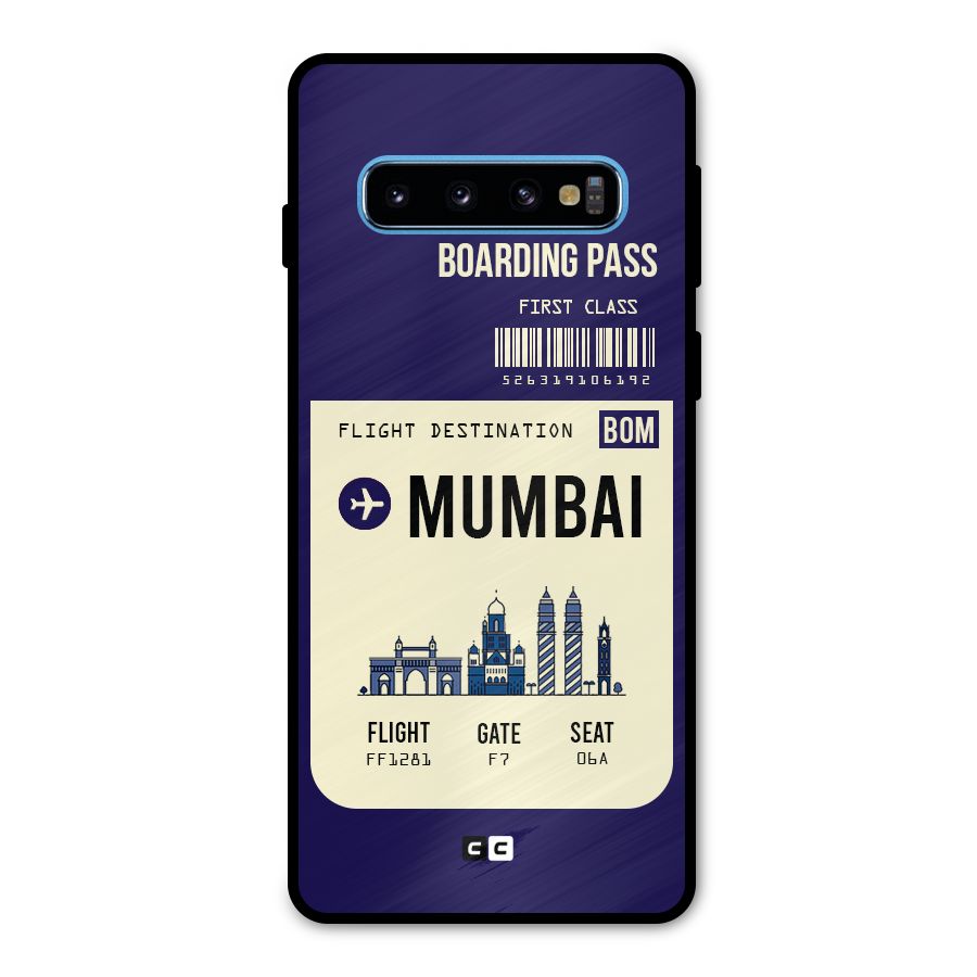 Mumbai Boarding Pass Metal Back Case for Galaxy S10